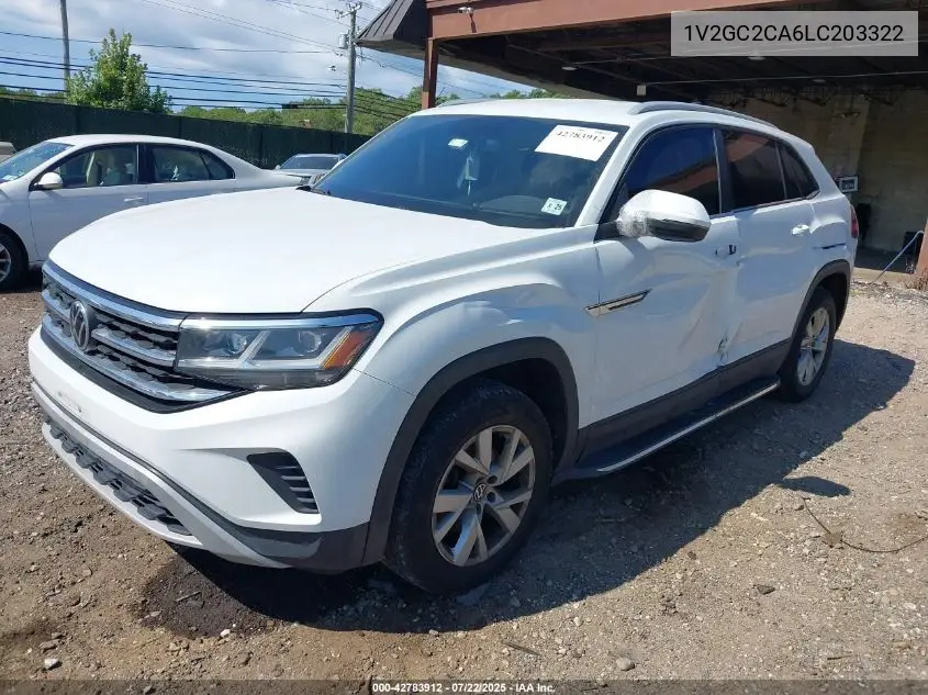 2020 Volkswagen Atlas Cross Sport 2.0T S VIN: 1V2GC2CA6LC203322 Lot: 42783912