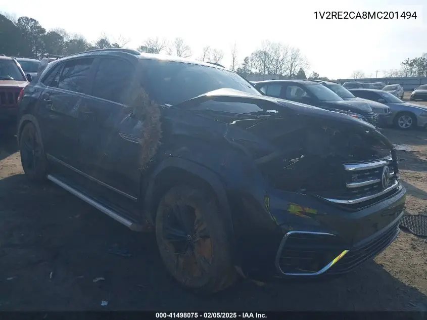 2021 Volkswagen Atlas Cross Sport 3.6L V6 Se W/Technology R-Line VIN: 1V2RE2CA8MC201494 Lot: 41498075