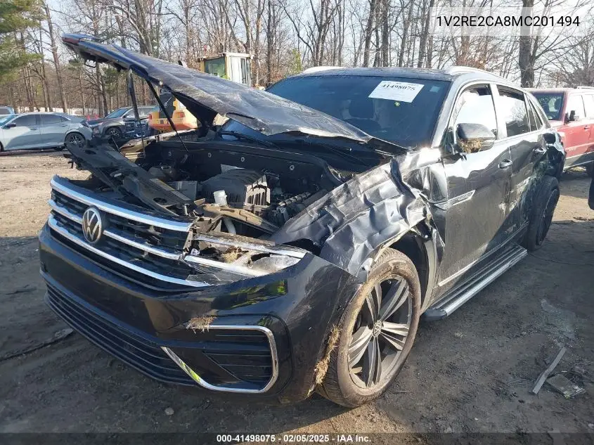 2021 Volkswagen Atlas Cross Sport 3.6L V6 Se W/Technology R-Line VIN: 1V2RE2CA8MC201494 Lot: 41498075