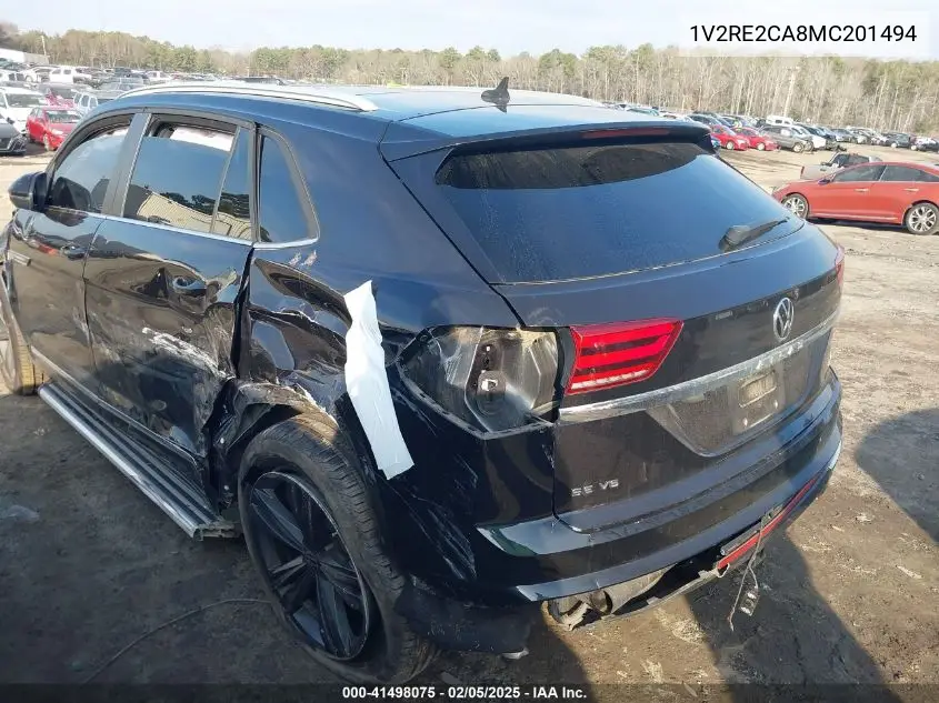 2021 Volkswagen Atlas Cross Sport 3.6L V6 Se W/Technology R-Line VIN: 1V2RE2CA8MC201494 Lot: 41498075