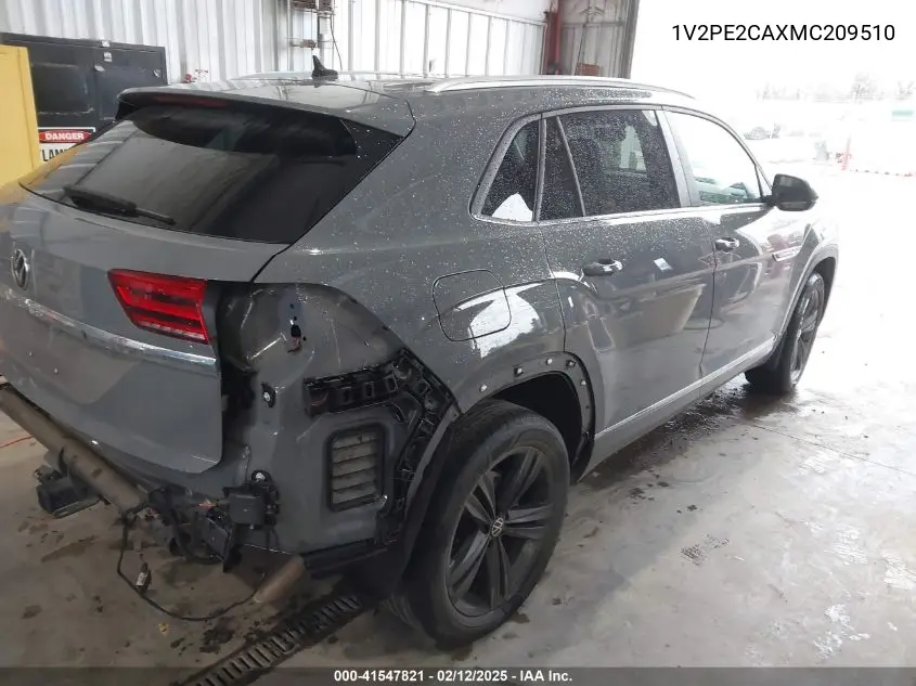 2021 Volkswagen Atlas Cross Sport 3.6L V6 Se W/Technology R-Line VIN: 1V2PE2CAXMC209510 Lot: 41547821