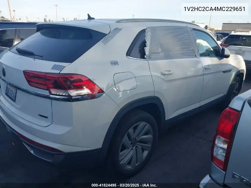 2021 Volkswagen Atlas Cross Sport 2.0T Se W/Technology VIN: 1V2HC2CA4MC229651 Lot: 41824495