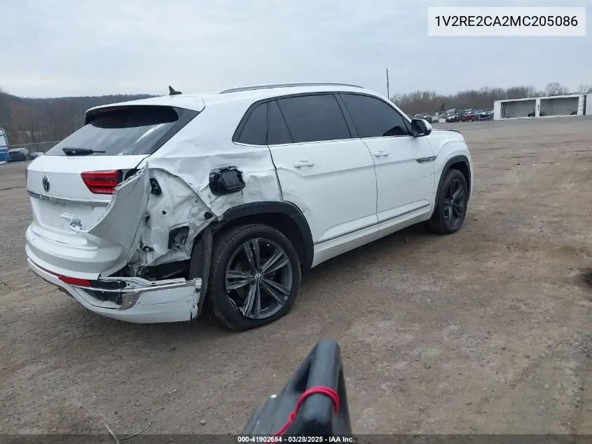 2021 Volkswagen Atlas Cross Sport 3.6L V6 Se W/Technology R-Line VIN: 1V2RE2CA2MC205086 Lot: 41902654