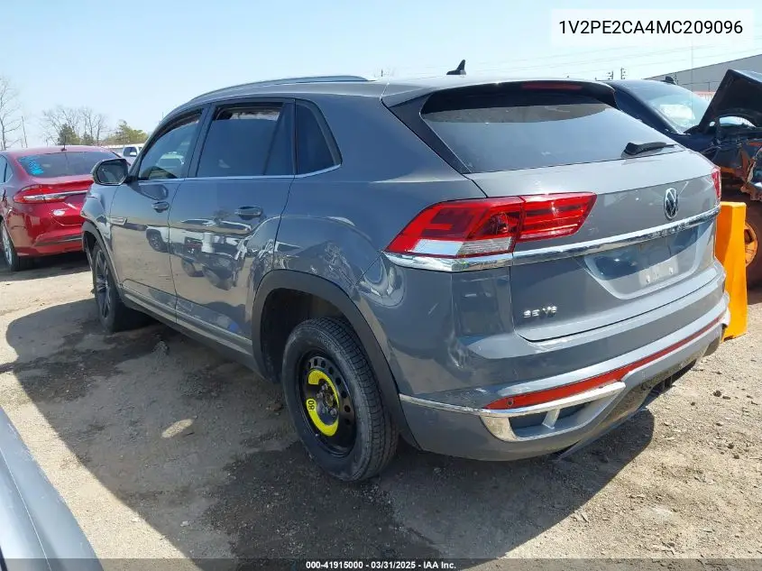 2021 Volkswagen Atlas Cross Sport 3.6L V6 Se W/Technology R-Line VIN: 1V2PE2CA4MC209096 Lot: 41915000