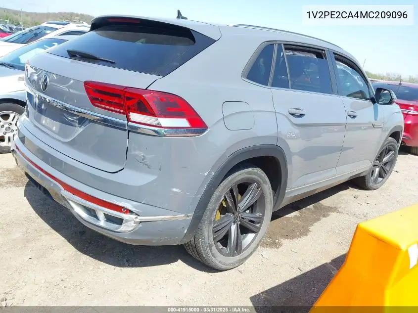 2021 Volkswagen Atlas Cross Sport 3.6L V6 Se W/Technology R-Line VIN: 1V2PE2CA4MC209096 Lot: 41915000