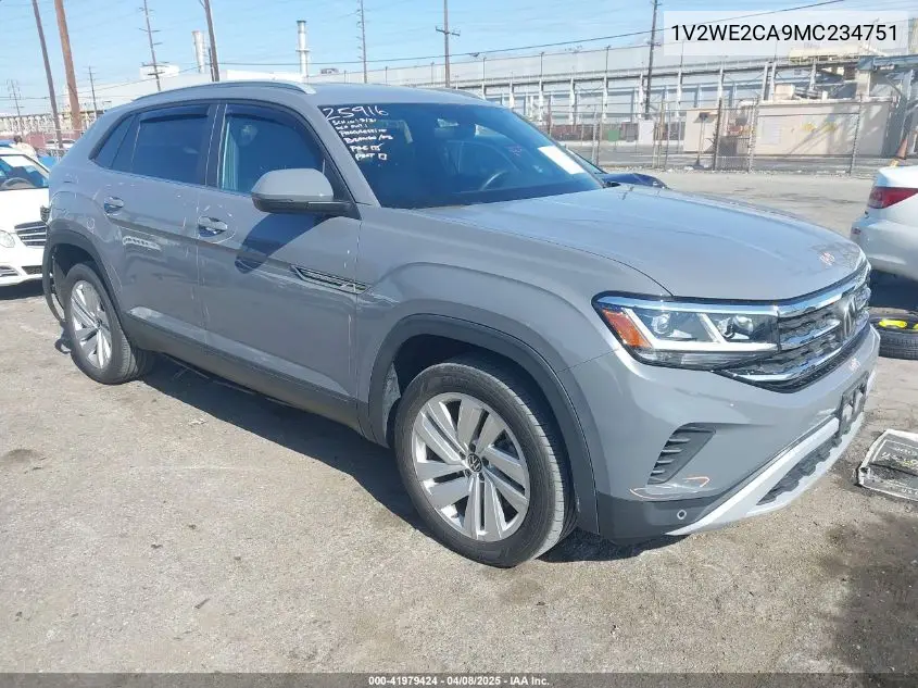 2021 Volkswagen Atlas Cross Sport 3.6L V6 Se W/Technology VIN: 1V2WE2CA9MC234751 Lot: 41979424