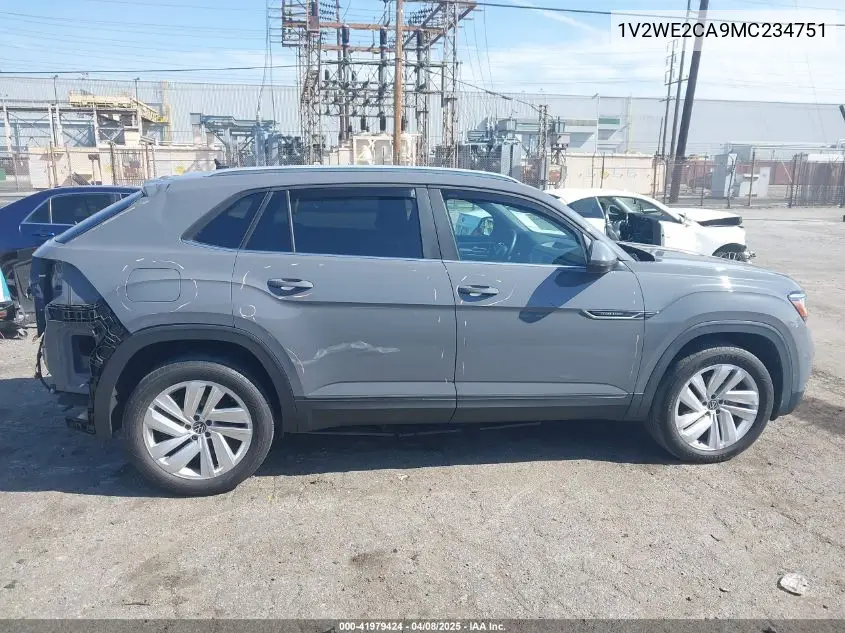 2021 Volkswagen Atlas Cross Sport 3.6L V6 Se W/Technology VIN: 1V2WE2CA9MC234751 Lot: 41979424