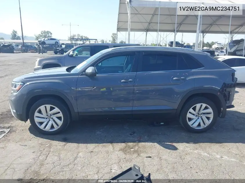 2021 Volkswagen Atlas Cross Sport 3.6L V6 Se W/Technology VIN: 1V2WE2CA9MC234751 Lot: 41979424