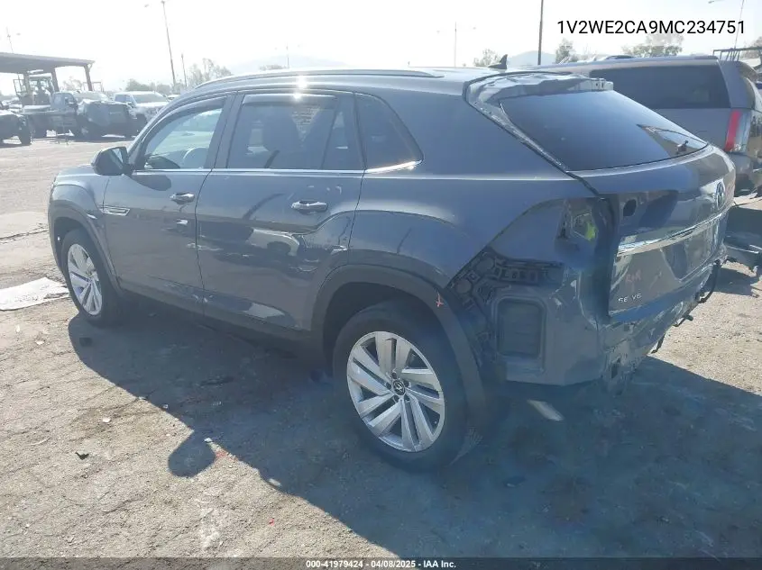 2021 Volkswagen Atlas Cross Sport 3.6L V6 Se W/Technology VIN: 1V2WE2CA9MC234751 Lot: 41979424