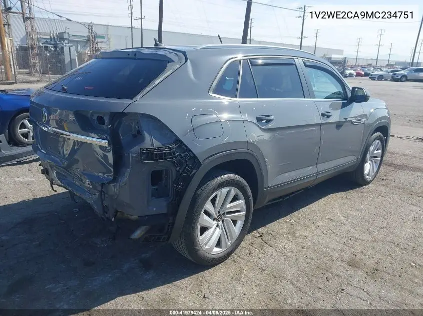 2021 Volkswagen Atlas Cross Sport 3.6L V6 Se W/Technology VIN: 1V2WE2CA9MC234751 Lot: 41979424