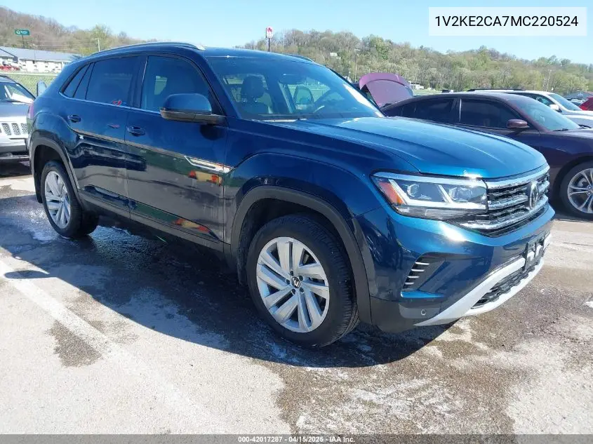 2021 Volkswagen Atlas Cross Sport 3.6L V6 Se W/Technology VIN: 1V2KE2CA7MC220524 Lot: 42017287