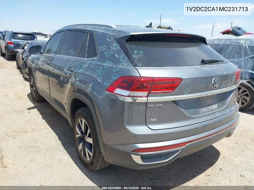 2021 Volkswagen Atlas Cross Sport 2.0T Se VIN: 1V2DC2CA1MC231713 Lot: 42230550