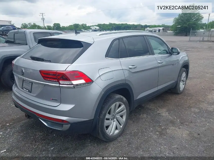 2021 Volkswagen Atlas Cross Sport 3.6L V6 Se W/Technology VIN: 1V2KE2CA8MC205241 Lot: 42245223