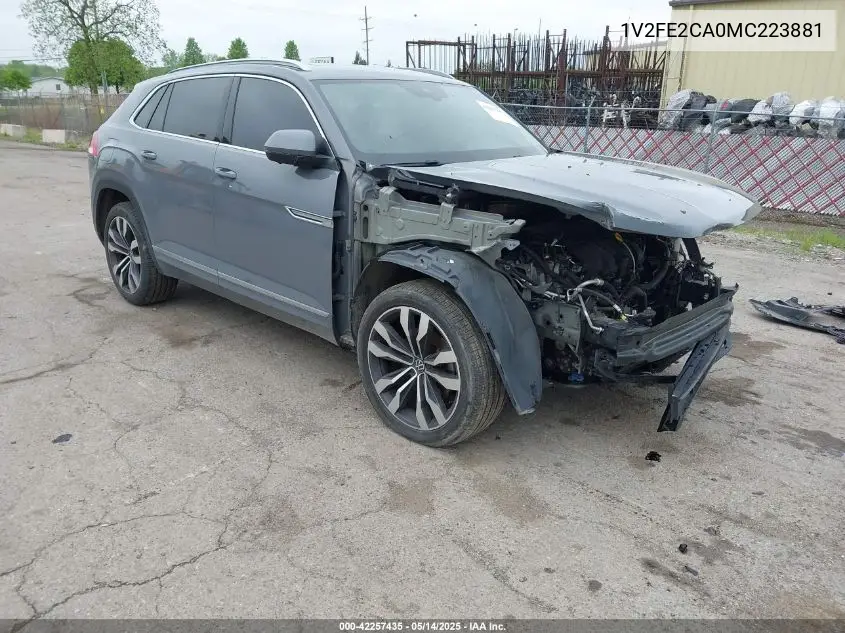 2021 Volkswagen Atlas Cross Sport 3.6L V6 Sel Premium R-Line VIN: 1V2FE2CA0MC223881 Lot: 42257435