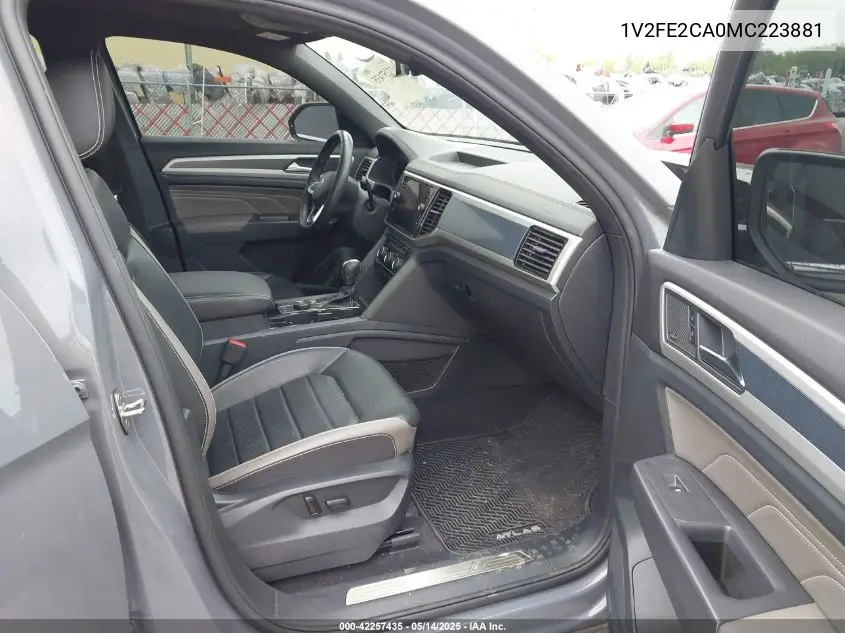 2021 Volkswagen Atlas Cross Sport 3.6L V6 Sel Premium R-Line VIN: 1V2FE2CA0MC223881 Lot: 42257435