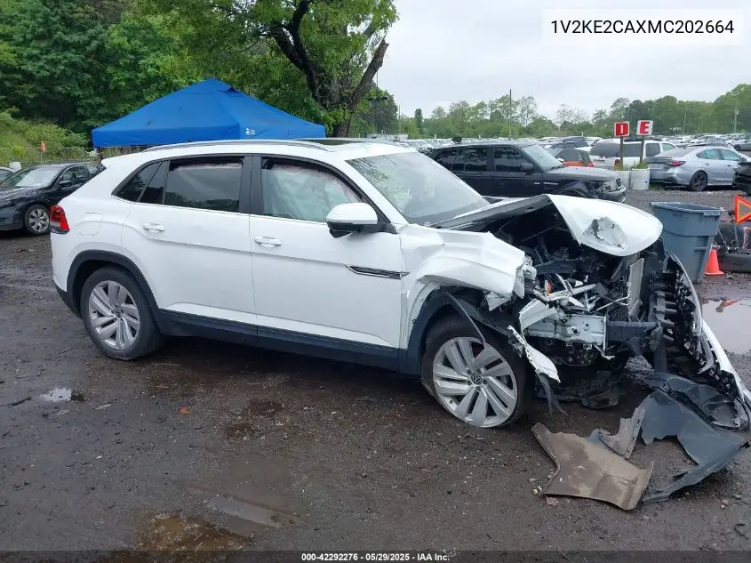 2021 Volkswagen Atlas Cross Sport 3.6L V6 Se W/Technology VIN: 1V2KE2CAXMC202664 Lot: 42292276