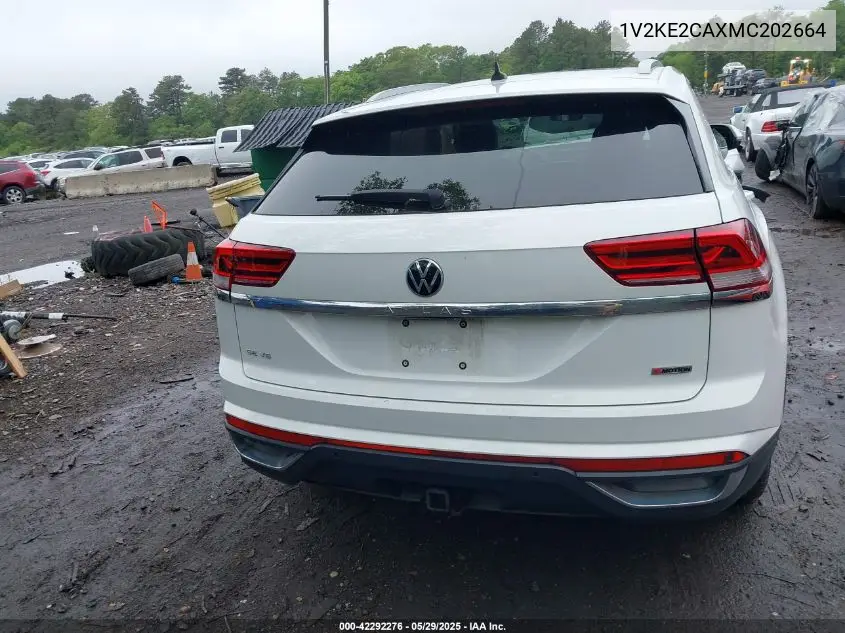 2021 Volkswagen Atlas Cross Sport 3.6L V6 Se W/Technology VIN: 1V2KE2CAXMC202664 Lot: 42292276