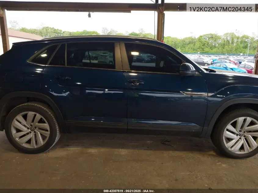 2021 Volkswagen Atlas Cross Sport 2.0T Se W/Technology VIN: 1V2KC2CA7MC204345 Lot: 42307519