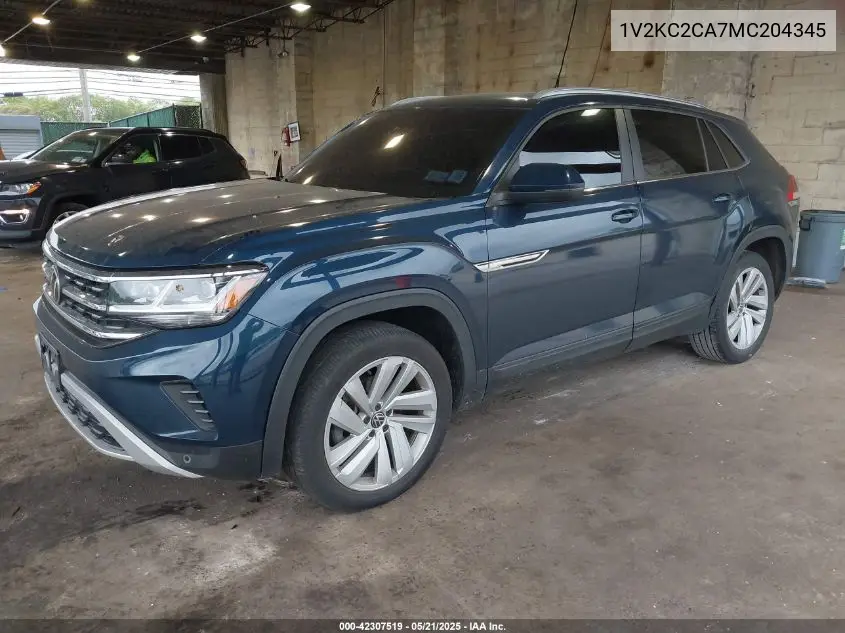 2021 Volkswagen Atlas Cross Sport 2.0T Se W/Technology VIN: 1V2KC2CA7MC204345 Lot: 42307519