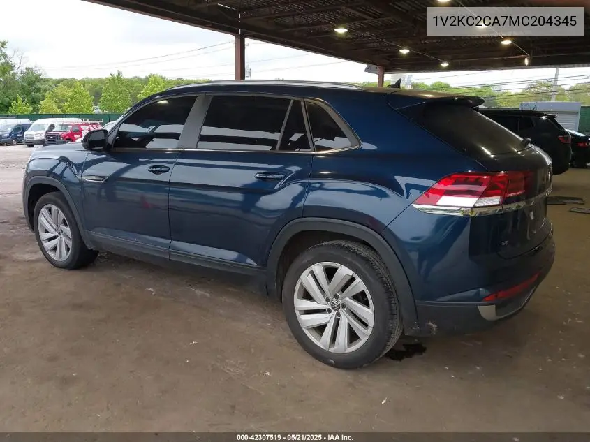 2021 Volkswagen Atlas Cross Sport 2.0T Se W/Technology VIN: 1V2KC2CA7MC204345 Lot: 42307519