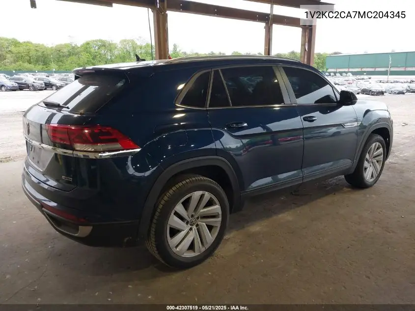 2021 Volkswagen Atlas Cross Sport 2.0T Se W/Technology VIN: 1V2KC2CA7MC204345 Lot: 42307519