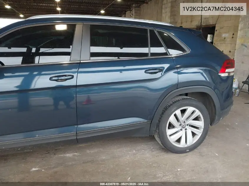 2021 Volkswagen Atlas Cross Sport 2.0T Se W/Technology VIN: 1V2KC2CA7MC204345 Lot: 42307519