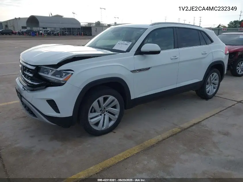 2021 Volkswagen Atlas Cross Sport 3.6L V6 Se W/Technology VIN: 1V2JE2CA4MC232349 Lot: 42315381