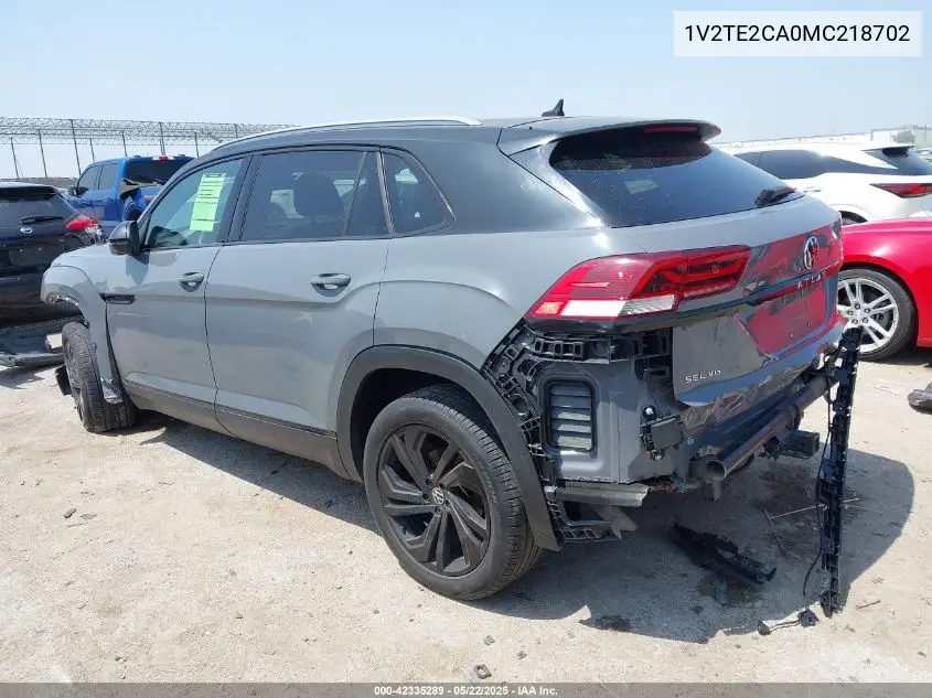 2021 Volkswagen Atlas Cross Sport 3.6L V6 Sel Premium VIN: 1V2TE2CA0MC218702 Lot: 42335289