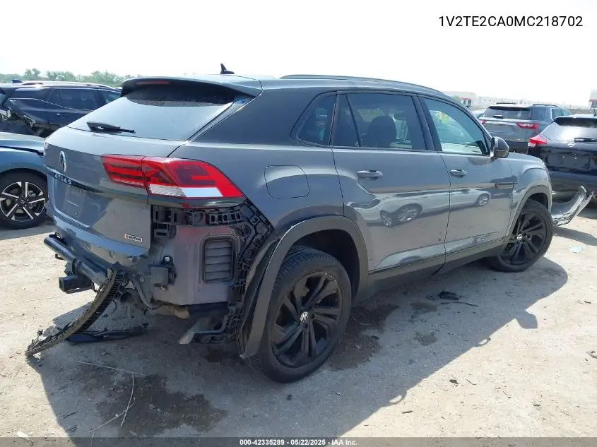 2021 Volkswagen Atlas Cross Sport 3.6L V6 Sel Premium VIN: 1V2TE2CA0MC218702 Lot: 42335289