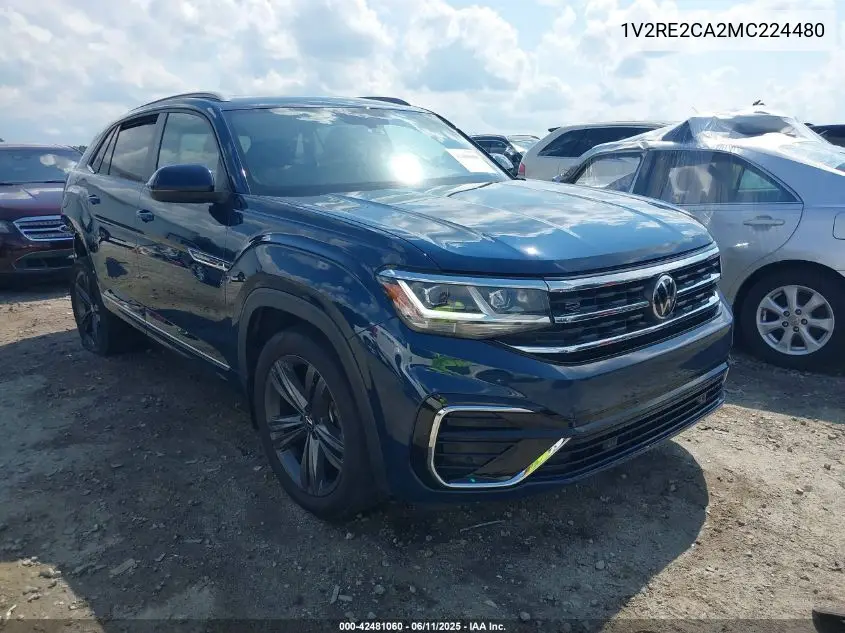 2021 Volkswagen Atlas Cross Sport 3.6L V6 Se W/Technology R-Line VIN: 1V2RE2CA2MC224480 Lot: 42481060