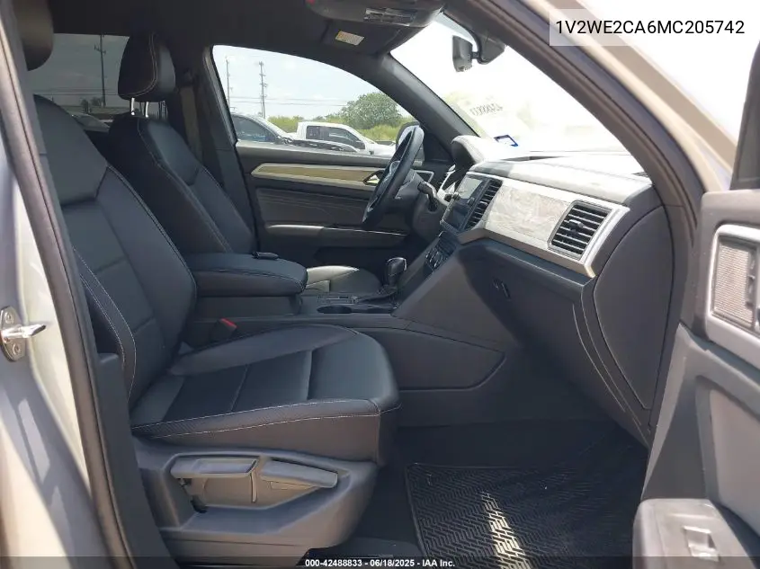2021 Volkswagen Atlas Cross Sport 3.6L V6 Se W/Technology VIN: 1V2WE2CA6MC205742 Lot: 42488833