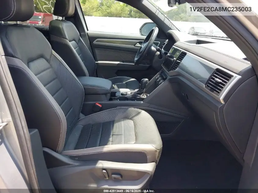 2021 Volkswagen Atlas Cross Sport 3.6L V6 Sel Premium R-Line VIN: 1V2FE2CA8MC235003 Lot: 42513449