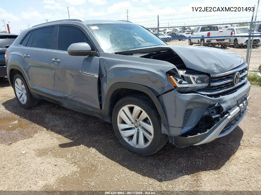 2021 Volkswagen Atlas Cross Sport 3.6L V6 Se W/Technology VIN: 1V2JE2CAXMC201493 Lot: 42519963