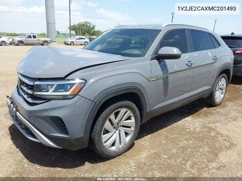 2021 Volkswagen Atlas Cross Sport 3.6L V6 Se W/Technology VIN: 1V2JE2CAXMC201493 Lot: 42519963