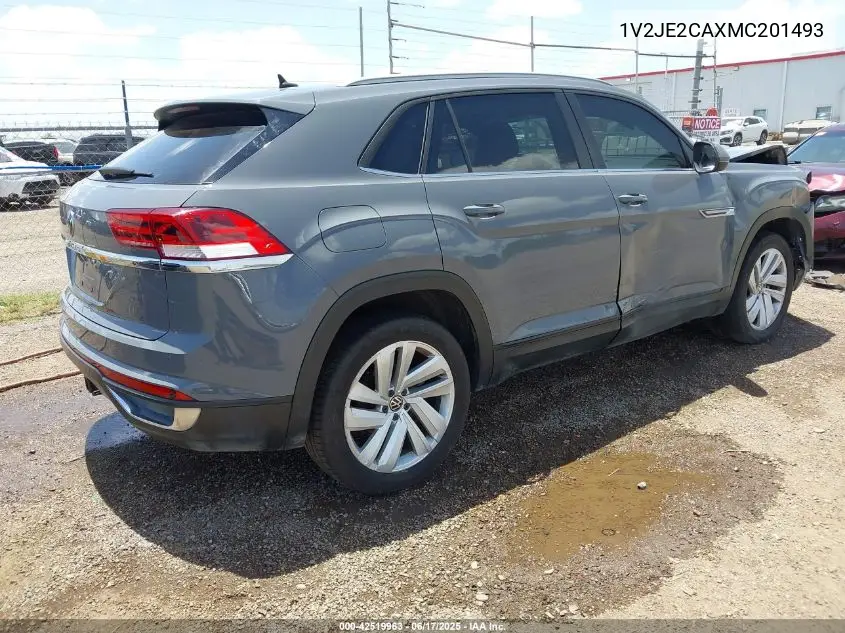 2021 Volkswagen Atlas Cross Sport 3.6L V6 Se W/Technology VIN: 1V2JE2CAXMC201493 Lot: 42519963