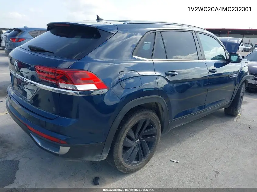 2021 Volkswagen Atlas Cross Sport 2.0T Se W/Technology VIN: 1V2WC2CA4MC232301 Lot: 42538962
