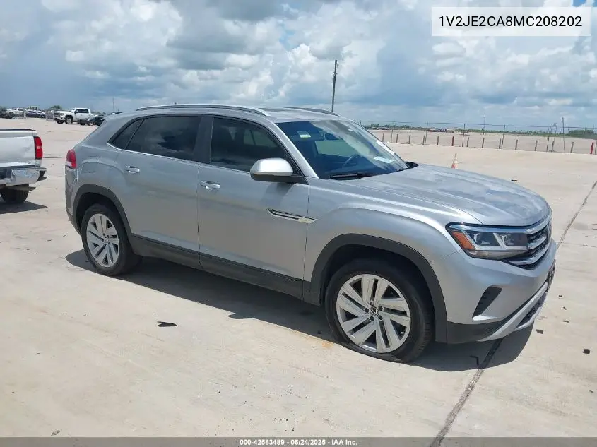 2021 Volkswagen Atlas Cross Sport 3.6L V6 Se W/Technology VIN: 1V2JE2CA8MC208202 Lot: 42583489