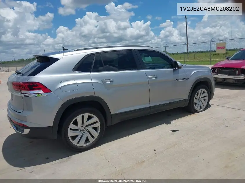 2021 Volkswagen Atlas Cross Sport 3.6L V6 Se W/Technology VIN: 1V2JE2CA8MC208202 Lot: 42583489