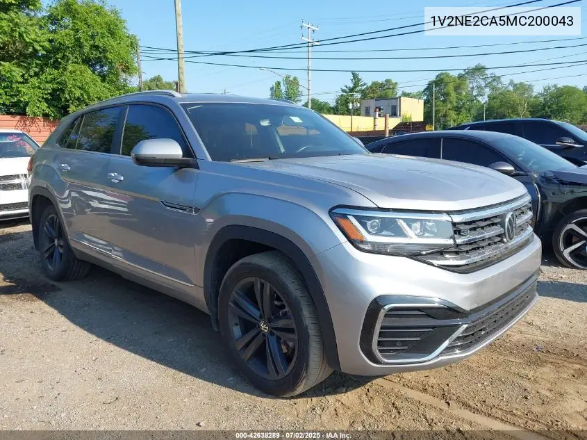 2021 Volkswagen Atlas Cross Sport 3.6L V6 Se W/Technology R-Line VIN: 1V2NE2CA5MC200043 Lot: 42638289