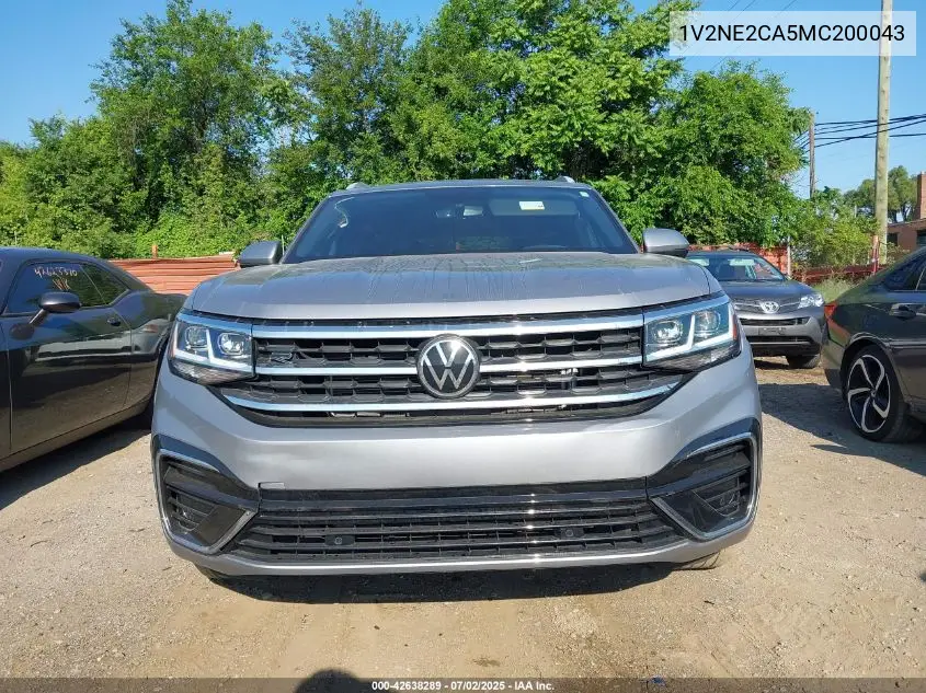 2021 Volkswagen Atlas Cross Sport 3.6L V6 Se W/Technology R-Line VIN: 1V2NE2CA5MC200043 Lot: 42638289