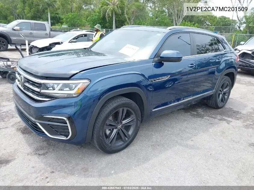 2021 Volkswagen Atlas Cross Sport 3.6L V6 Se W/Technology R-Line VIN: 1V2PE2CA7MC201509 Lot: 42657943