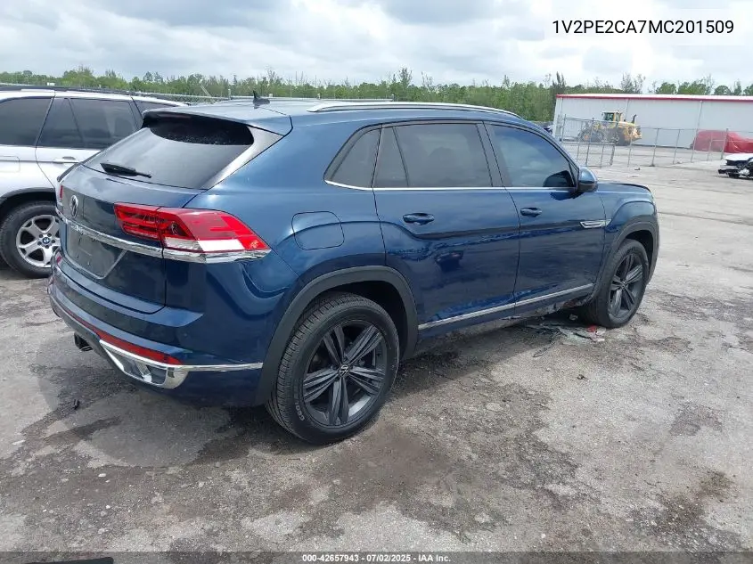 2021 Volkswagen Atlas Cross Sport 3.6L V6 Se W/Technology R-Line VIN: 1V2PE2CA7MC201509 Lot: 42657943