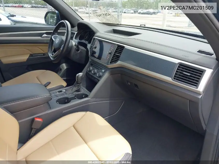 2021 Volkswagen Atlas Cross Sport 3.6L V6 Se W/Technology R-Line VIN: 1V2PE2CA7MC201509 Lot: 42657943