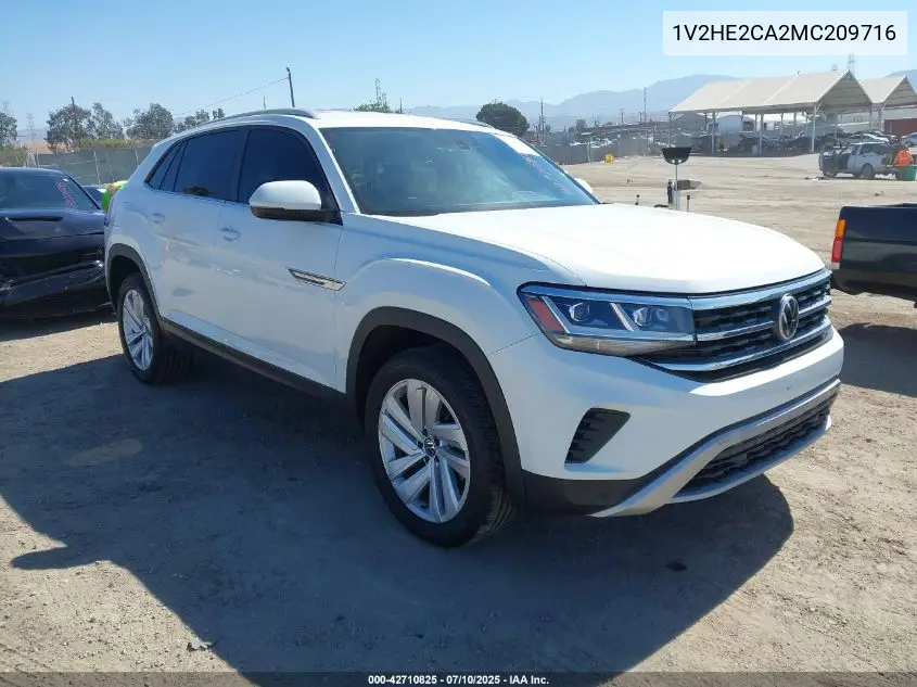 2021 Volkswagen Atlas Cross Sport 3.6L V6 Se W/Technology VIN: 1V2HE2CA2MC209716 Lot: 42710825