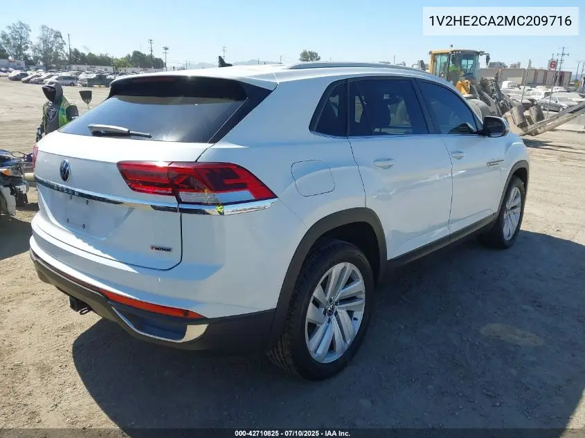 2021 Volkswagen Atlas Cross Sport 3.6L V6 Se W/Technology VIN: 1V2HE2CA2MC209716 Lot: 42710825