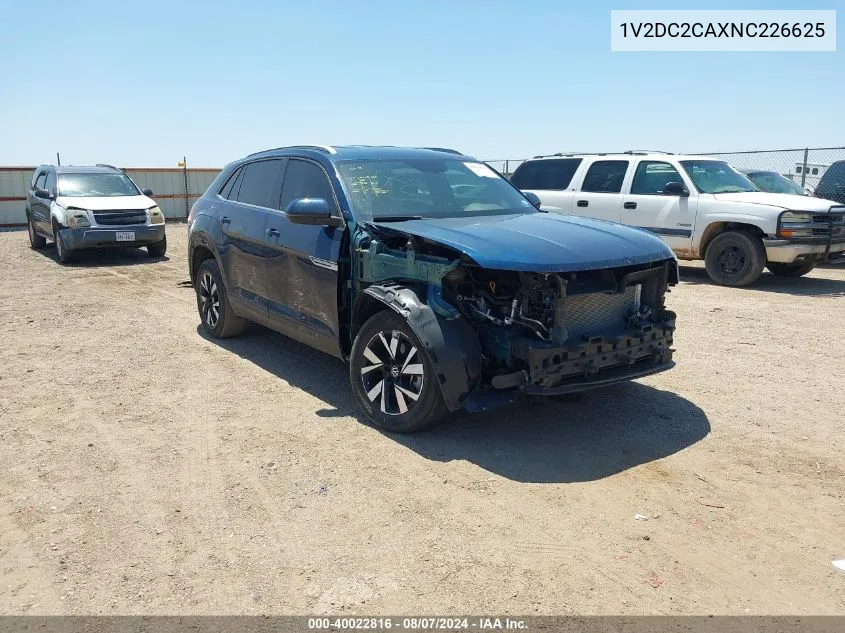 2022 Volkswagen Atlas Cross Sport 2.0T Se VIN: 1V2DC2CAXNC226625 Lot: 40022816