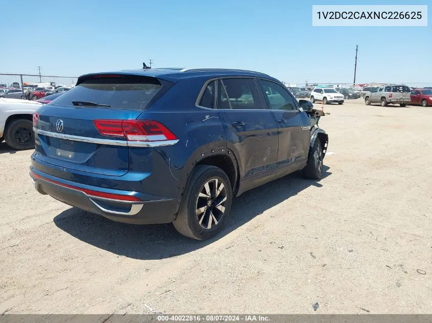 2022 Volkswagen Atlas Cross Sport 2.0T Se VIN: 1V2DC2CAXNC226625 Lot: 40022816