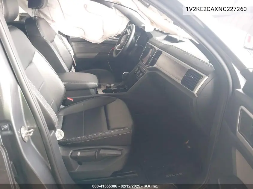 2022 Volkswagen Atlas Cross Sport 3.6L V6 Se W/Technology VIN: 1V2KE2CAXNC227260 Lot: 41555386