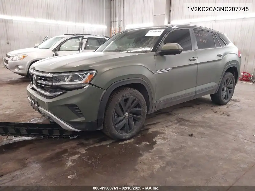 2022 Volkswagen Atlas Cross Sport 2.0T Se W/Technology VIN: 1V2KC2CA3NC207745 Lot: 41588761
