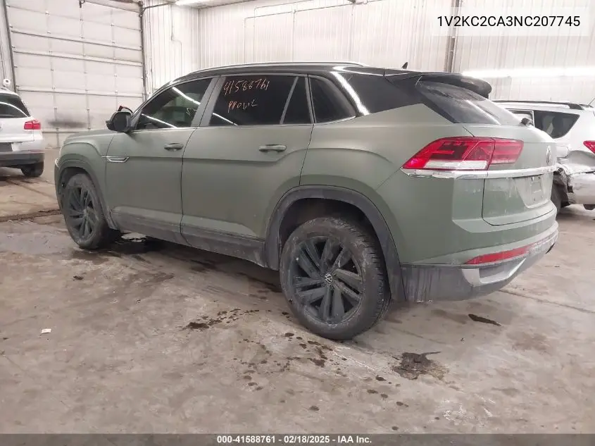 2022 Volkswagen Atlas Cross Sport 2.0T Se W/Technology VIN: 1V2KC2CA3NC207745 Lot: 41588761